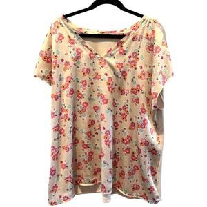 Luxe Lane Bryant Floral Top (18/20) - Mixed Media Beauty!**